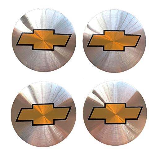 yunming YM-C 4pcs 56.5mm Emblem Badge Decals Wheel Hub Caps Centre Cover Sticker for Chevrolet Cruze Silverado Volt Malibu Epica Aveo SAIL Captiva Camaro (Silver)