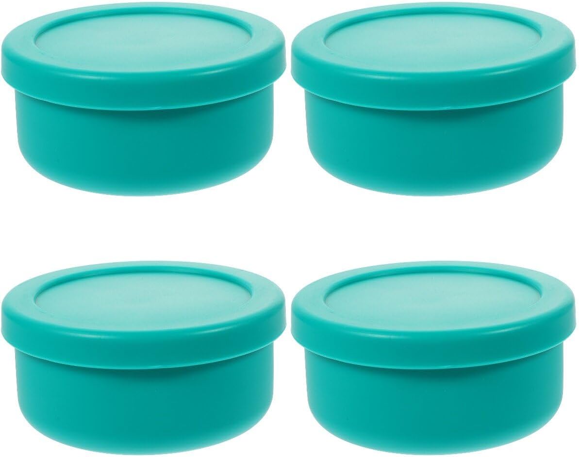 DOITOOL Pizza Dough Container 4PCS Pizza Dough Proofing Box, Silicone Stackable
