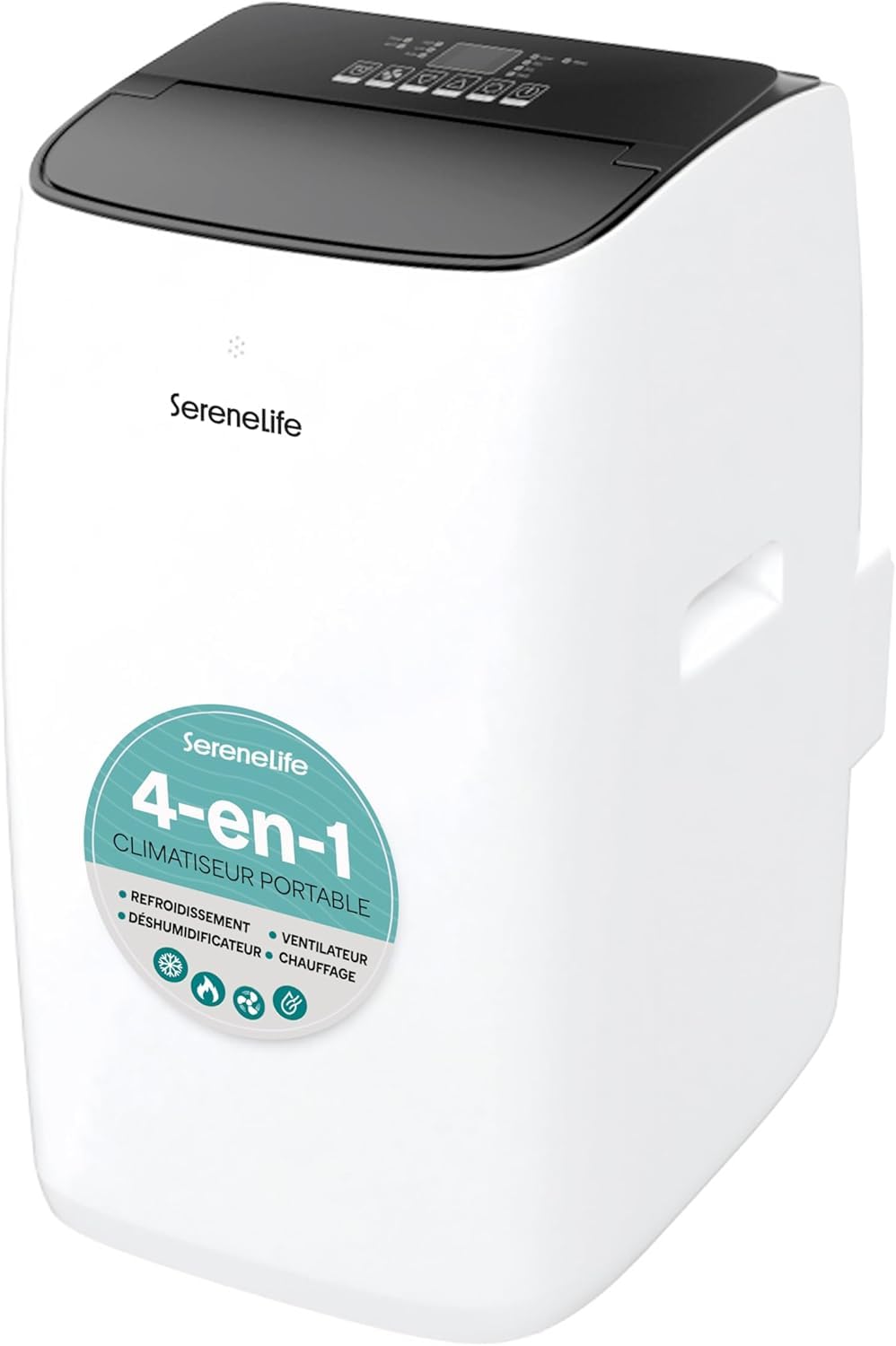 SereneLife - Aire acondicionado móvil inversor A+++ 12000 BTU doble manguera - 4 en 1 Refrigeración Calefacción Deshumidificación Ventilación, Auto-Swing, WiFi, Ultra Silencioso 44 a 49 dB con Kit