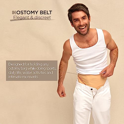 Siil Ostomy Belt Beige | Ostomy Support Belt | Sport & Swiming | Ostomy Bag Cover | Inner Pocket To Hold Colostomy Pouch | (Xl) #TOP2