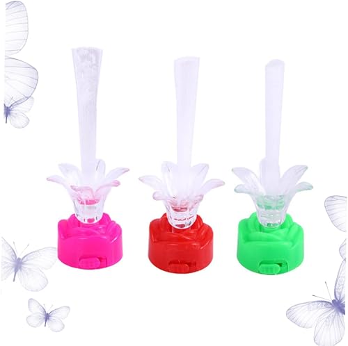 Miniatura 9 de Uonlytech Luz LED de fibra óptica rosa 10 piezas de fibra óptica flor cadena luces para el hogar fiesta lámpara de noche decorativa al azar