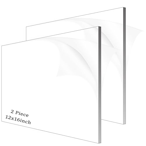 Hoja de acrílico transparente, plexiglás de 14 de pulgada de grosor (0.236 in), hoja de plexiglás para proyectos de manualidades, letreros, pintura,