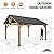 EAGLE PEAK 13x15 Hardtop Wood Gazebo, Outdoor Cedar Wood Frame Pavilion with Galvanized Steel Gable Roof for Patio, Deck, Backyard, Garden, Natural Wood/Black