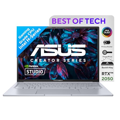 Image of ASUS Creator Series Vivobook 14X OLED 2023, Intel Core i5-12450H 12th Gen, 14.0-inch 90Hz, Creator /Gaming Laptop (16GB /512GB SSD /RTX 2050 /Win11 /FP /63WHr /Silver /1.40 kg),K3405ZFB-KM542WS