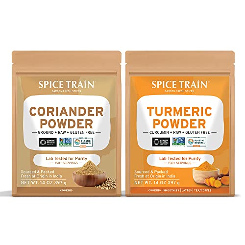 Spice Train, Coriander Powder (397G) + Turmeric Powder (397G) #TOP21