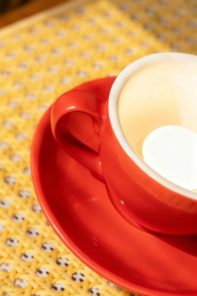OOWOKS Plafonnier LED rouge créatif Lampe de plafond Céramique Tasse à café Design 3 températures de couleur (3000K/4500K/6000K) Éclairage de plafond moderne Lustre pour restaurant Café Couloir,Vert