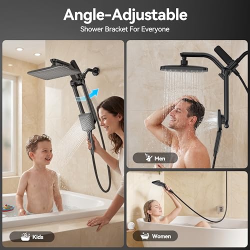 DAKINGS Dual Filtered Rainfall Handheld Showerhead Spray Combo for Bathroom - image 5