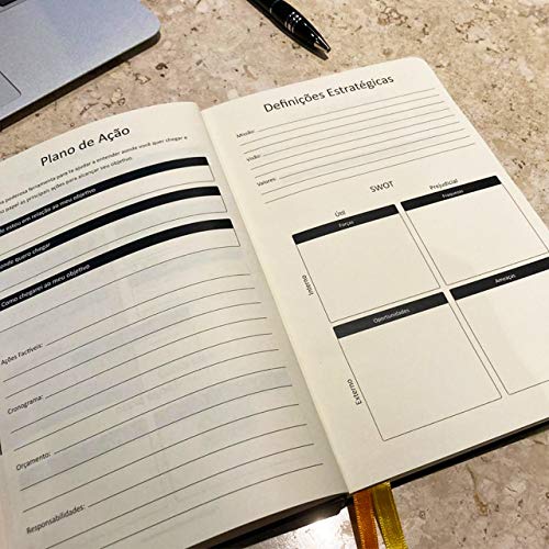 Planner Plann To Go Black - (Não Datado) - Anual - Layout Mensal e Semanal - Cor Preto