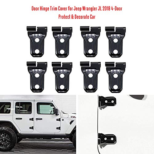 Sangmei Tampa da dobradiça da guarnição da porta compatível com Jeep Wrangler JL 2018 4 portas CV#