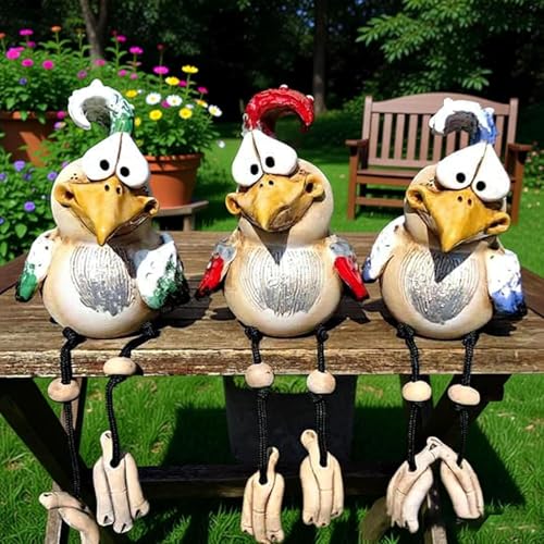 Ruiaqer Keramik Huhn Gartendeko Deko Garten Handarbeit Huhn Deko Garte n Keramik Hah Gartenstatue Henne Figuren Gartendeko Gartenfigur Gartendekoration für Außen Balkon Garten Ostern