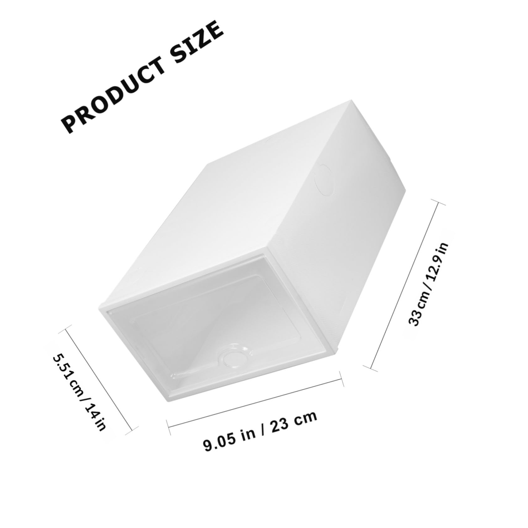 Boîtes de Rangement à Chaussures Dimensions 33x23x14 Cm Lot de 6 Style Simple en Plastique Blanc Transparent Protection les Rayures pour Organiser Votre Placard