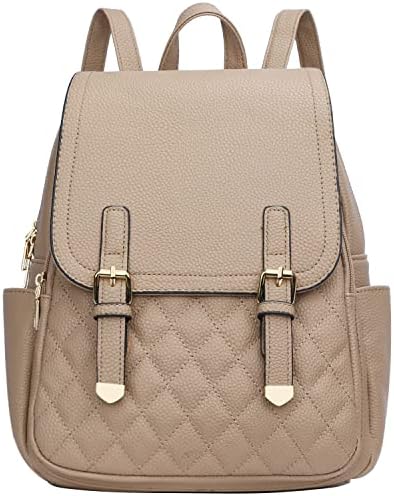 KKXIU Women Backpack Purse Fashion Vegan Leather Rucksack Travel Shoulder Bag Daypack with Multiple Pockets (Khaki) KKXIU Women Backpack Purse Fashion Vegan Leather Rucksack Travel Shoulder Bag Daypack with Multiple Pockets (Khaki)