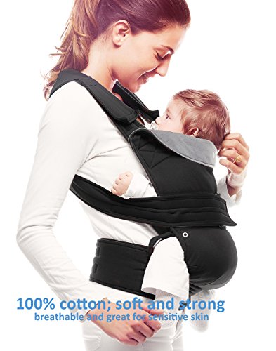 Wallaboo Babydrager Ease, compacte buik- en heupdrager, bonte ergonomische baby- en kinderdrager, geschikt voor… - Image 8