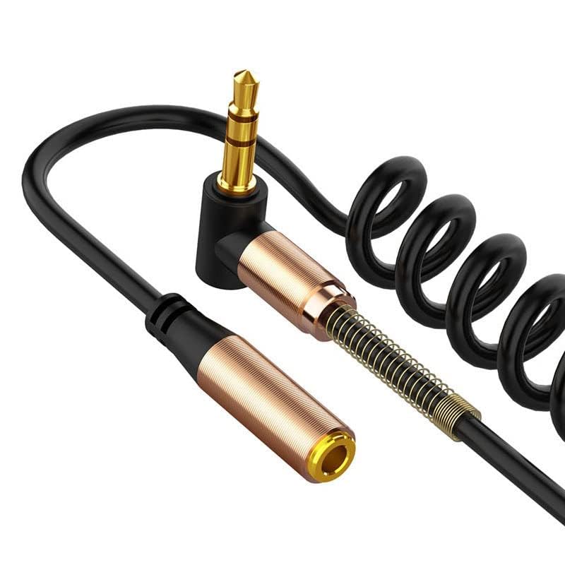 Cable Audio Espiral Jack 3.5mm 90° Ángulo miniatura 5