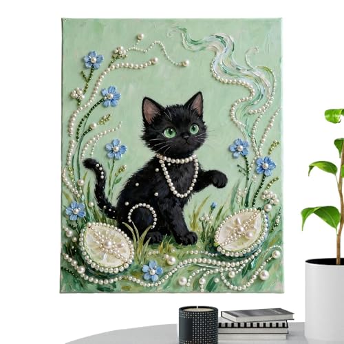 Peinture diamant détente femme avec cadre artisanal d'art