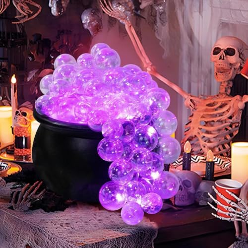Caldero negro de brujas resistente con asa para dulces de Halloween 7