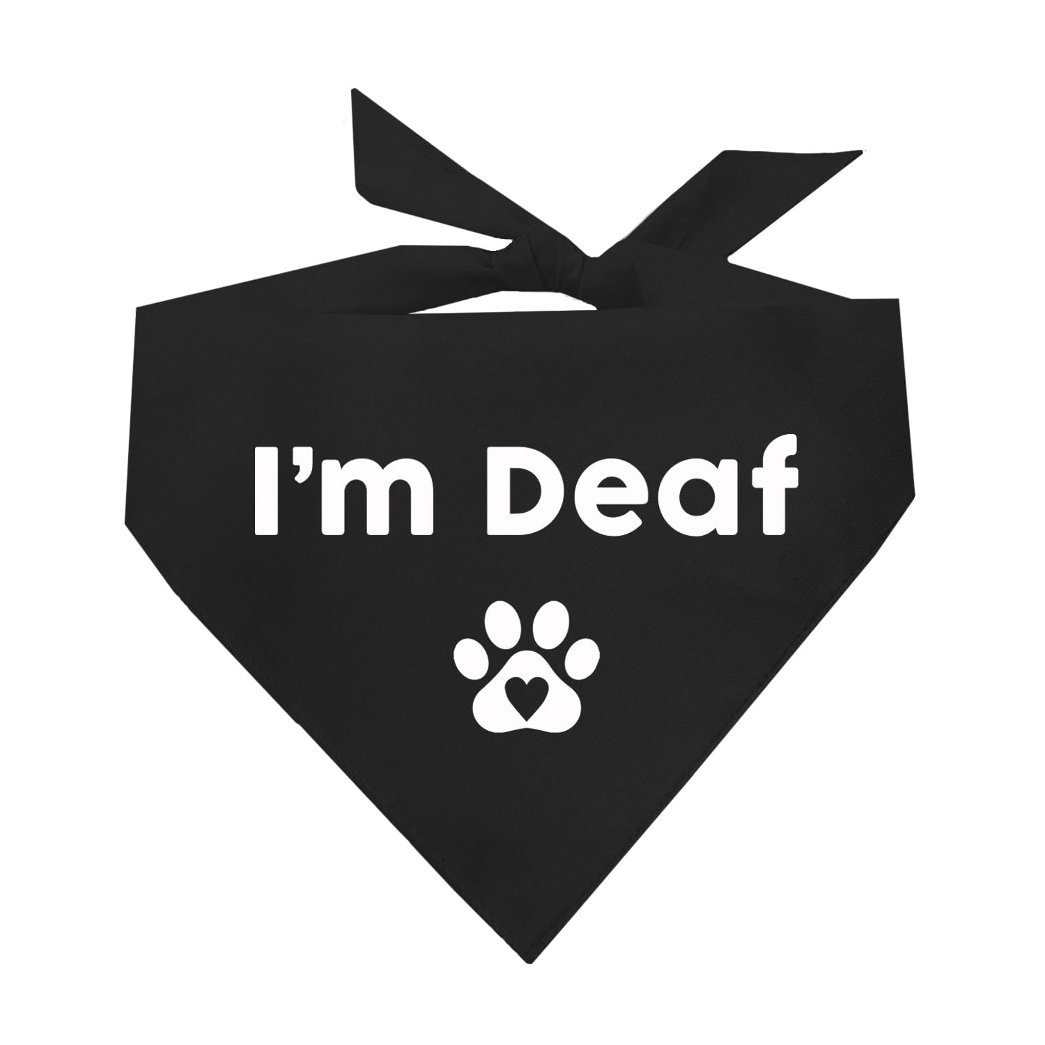 Bandana per cani con triangolo I'm Deaf (colori assortiti)