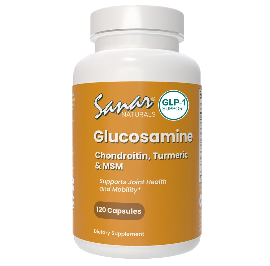 Sanar Naturals Glucosamine Chondroitin MSM Turmeric, Joint Support, 120 Ct