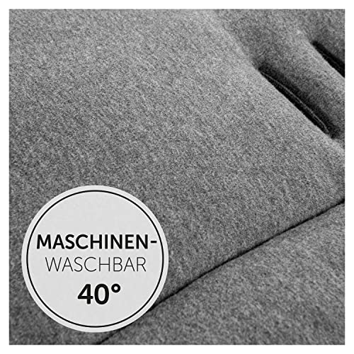 hauck Universal Sitzauflage für Buggys Kinderwagen & Fahrradanhängern aus Atmungsaktiver, Weicher Baumwolle, Einfache Befestigung, für Sommer & Winter (Pushchair Seat Liner, Charcoal)