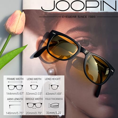Image of Joopin Square Sunglasses Polarized UV400 Designer Sun Glasses Men Women | Oversized, Plastic Frame, Retro, Vintage, Unisex, Trendy Shades for Driving, Party, Fishing, Business, Costume