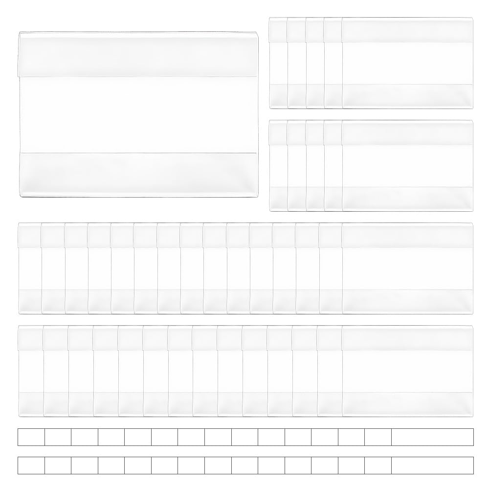 UMCHU 30 Pieces Transparent Sign Display Holder,for Home, Supermarket,Hotel