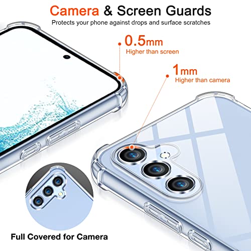 Image of Lustree Back Cover Transparent Case Compatible with Samsung Galaxy A54 | Clear + TPU Case with 4 Corner Air Cushion Protection & Camera Protection | Slim& Stylus Cover