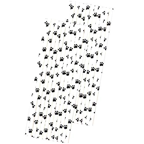 Pitillos de papel con huellas de perro 50 unidades
