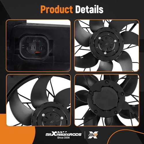 Image of maXpeedingrods Engine Radiator Cooling Fan Assembly for Mercedes-Benz ML350 ML450 ML500 R320 R350 2006-2012 Replace# A1645000493 A1645000593