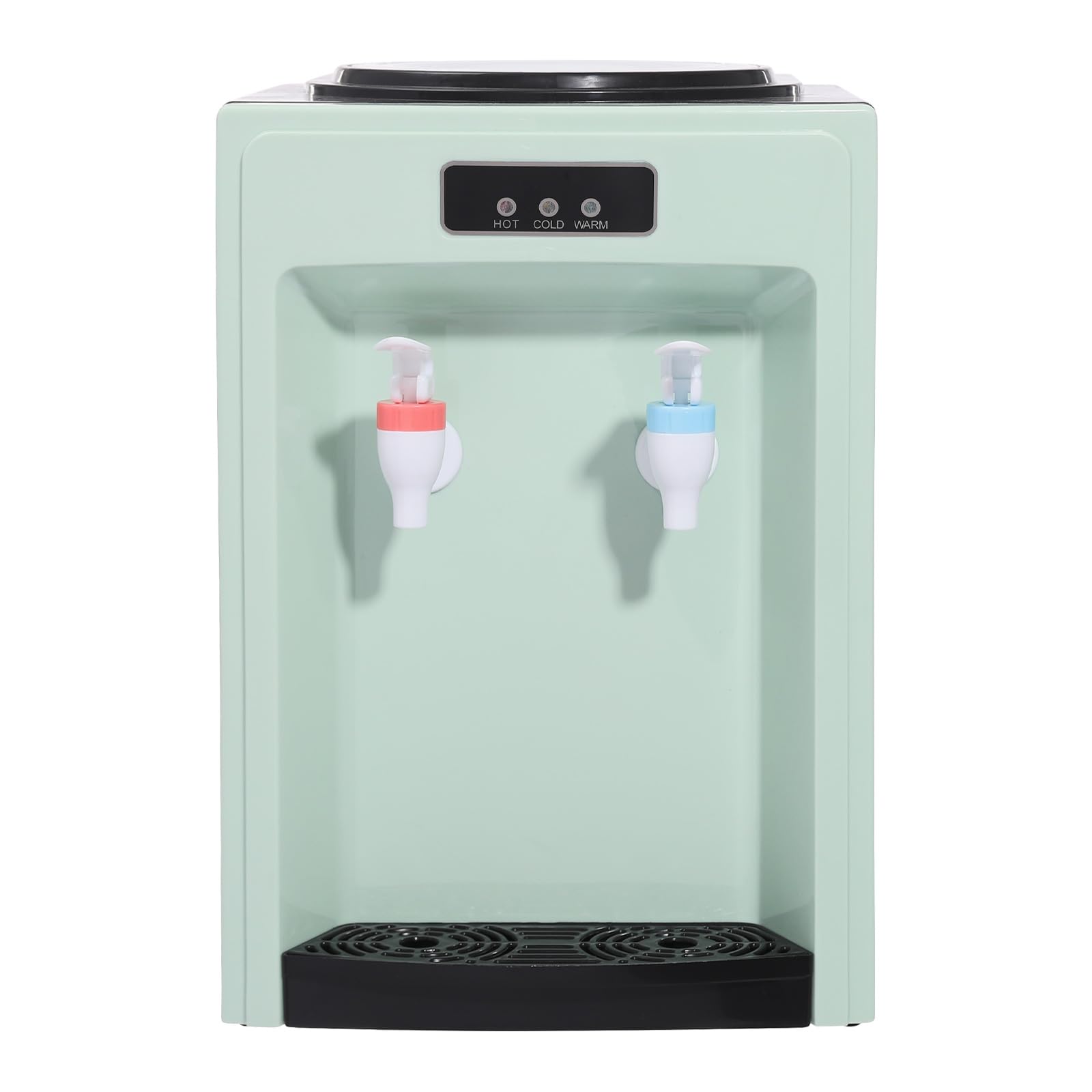 Dispensador de agua caliente eléctrico, 24 x 24 x 36 cm, cubo aplicable de 4,5 a 18,9 L, agua caliente/fría, doble caño, diseño de entrada de agua, dispensador de agua caliente y fría