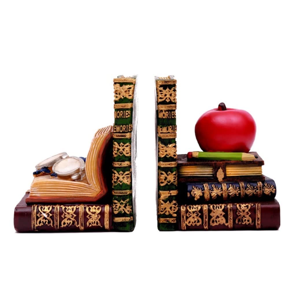 Buchstütze Europäische Retro-Kreativität Buchend-Harz-Buchende Ornamente Buchstopper-Studienraum Home Office Decoration Geschenk-Buchung Schreibtisch Dekorative