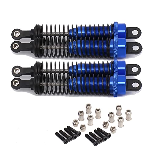 4X Alum Shock Damper Absorber for RC Car 1/16 Buggy Truck HPI HSP Axial Redcat Hop-ups (Dark Blue)