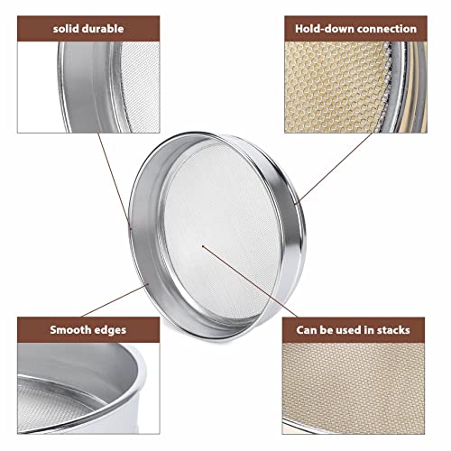 Lobamop Leistungs Garten RäTsel Sieb Ineinander Greifen Boden Sieb Kompost Samen BehäLter Gartenarbeit Werkzeug -18 (1Mm)