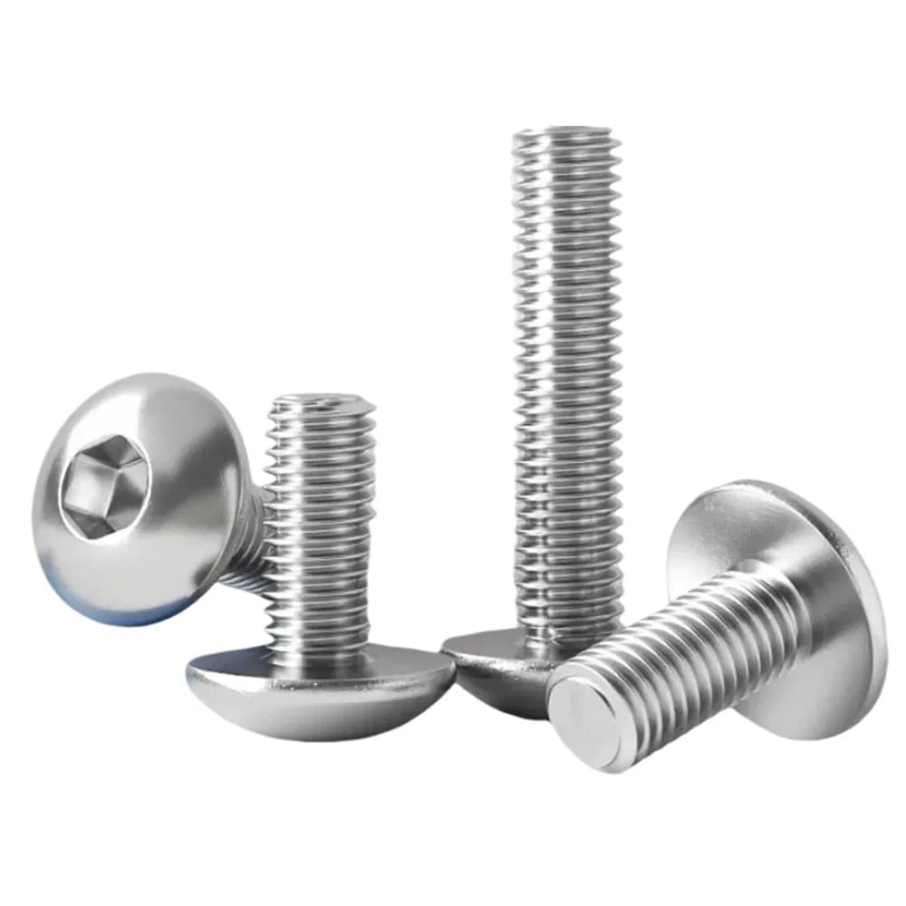 Viti Bulloni, Viti a Testa bombata con esagono Incassato M2-M10 X 3-60 mm in Acciaio Inossidabile 304(M8 (5p),50mm)