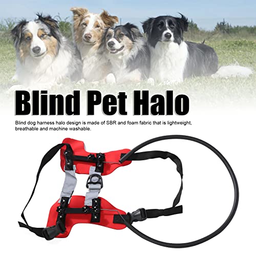 Blind Dog Bumper Collar, Adjustable Blind Pet Halo Reflective Strips for Home (S), Small - Image 3