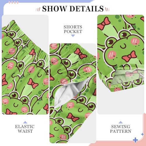 ZZXXB Cartoon Frogs Boys Long Pants Soft Trousers Elastic Waist Kids Lounge Bottoms with Pockets S-XL4