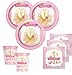 Produktbild KPW 48 Teile Erster Geburtstag Rosa und Gold Party Deko Set 16 Personen