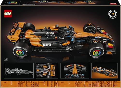 LEGO Technic Voiture McLaren MCL39 F1 - Maquette de Voiture pour Adulte - Set de Construction Formule 1 Collector - Moteur V6 & Différentiel - Idée Cadeau pour Fans de Sport Automobile 42228
