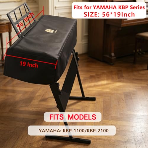 MOOSON 88-Keys Keyboard Dust Cover for Yamaha KBP-1100/KBP-2100, Extra Large Soft Protective Waterproof Dustproof Anti-Scratch Cover Fit Yamaha 88-Key Electronic & Weighted Digital Piano by mooson - Used condition - Image 2