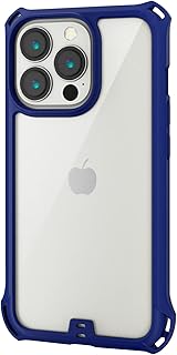 エレコム iPhone 13 Pro/ハイブリッドケース/ZEROSHOCK/ネイビー