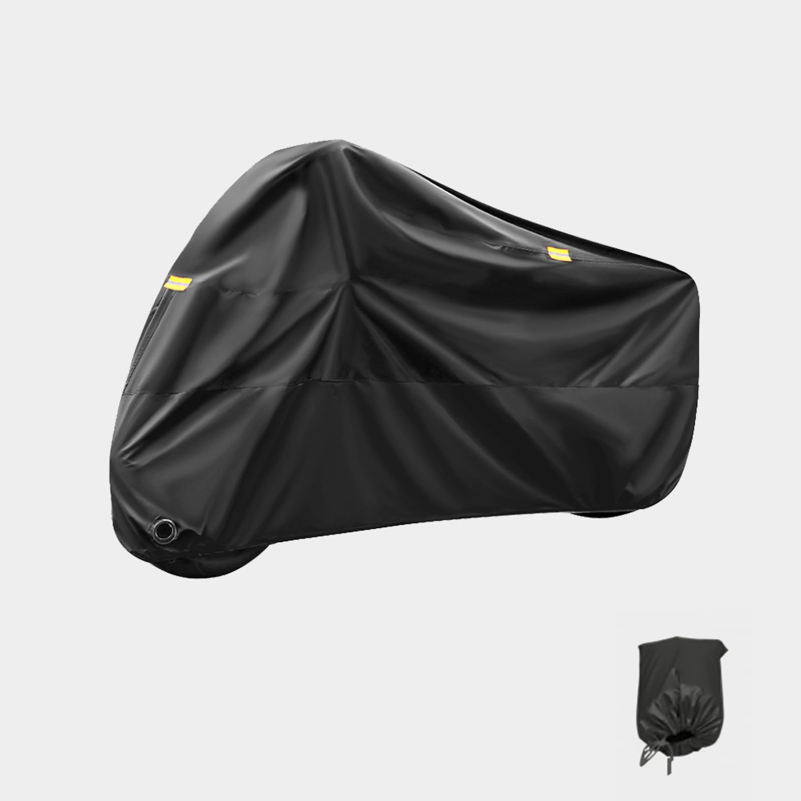 Copertura universale per moto impermeabile per tutte le condizioni atmosferiche, copertura per scooter da esterno, pioggia, sole, UV, polvere, antivento, protezione riflettente notturna con custodia