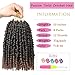 8 Packs Passion Twist Crochet Hair 10 Inch Pre-twisted Passion Twist Hair Pre Looped Crochet Hair for Black Women Short Ombre Brown Passion Twist Hair for Kids and Girls (10 Inch,T1B/30,8 Packs)