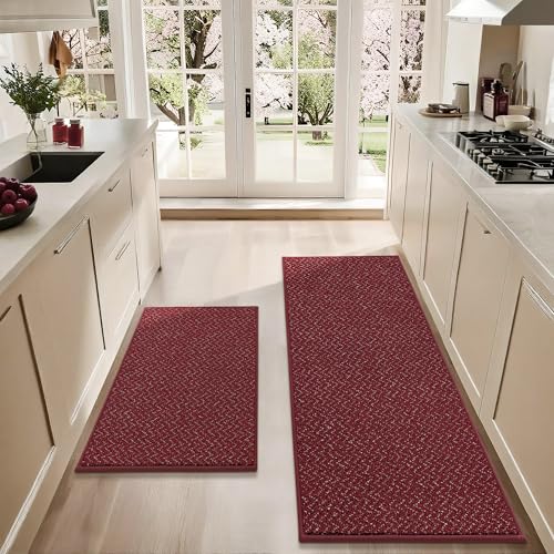 COSY HOMEER Non-Slip Kitchen Rugs 24x36+24x60