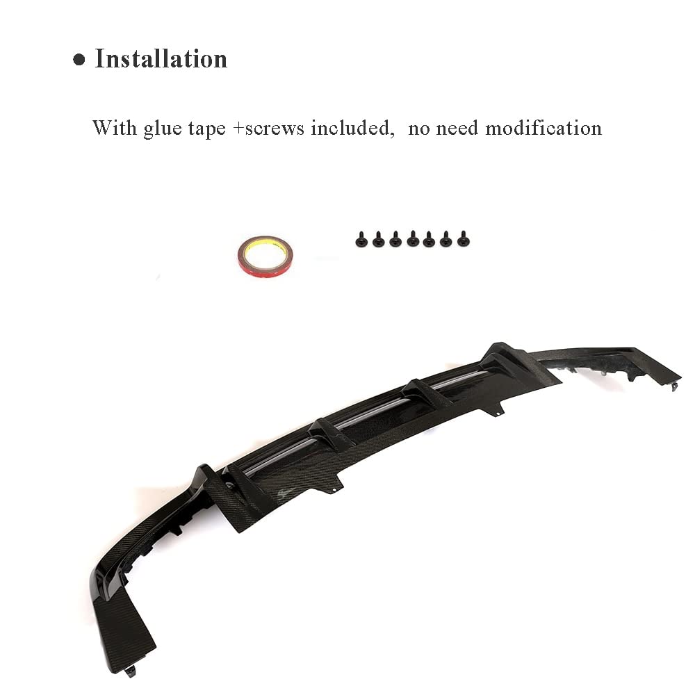Diffuseur de Pare-Chocs arrière de Voiture Diffuseur à la lèvre for Audi A5 Sline S5 Sport 2D 4D 2017 2018 Diffuseur de Pare-Chocs de Voiture Diffuseur Spoiler Lèvre Fibre de Carbone