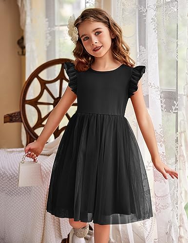 Arshiner Toddler Tutu Dress Little Girls Fluffy Summer Dresses Casual Party Tulle Sundress for Kids 2-6Y2