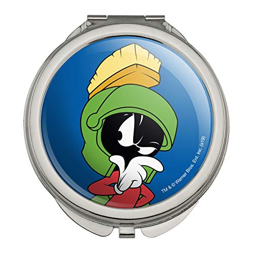 GRAPHICS & MORE Looney Tunes Marvin The Martian Compact Travel Purse Handbag Makeup Mirror
