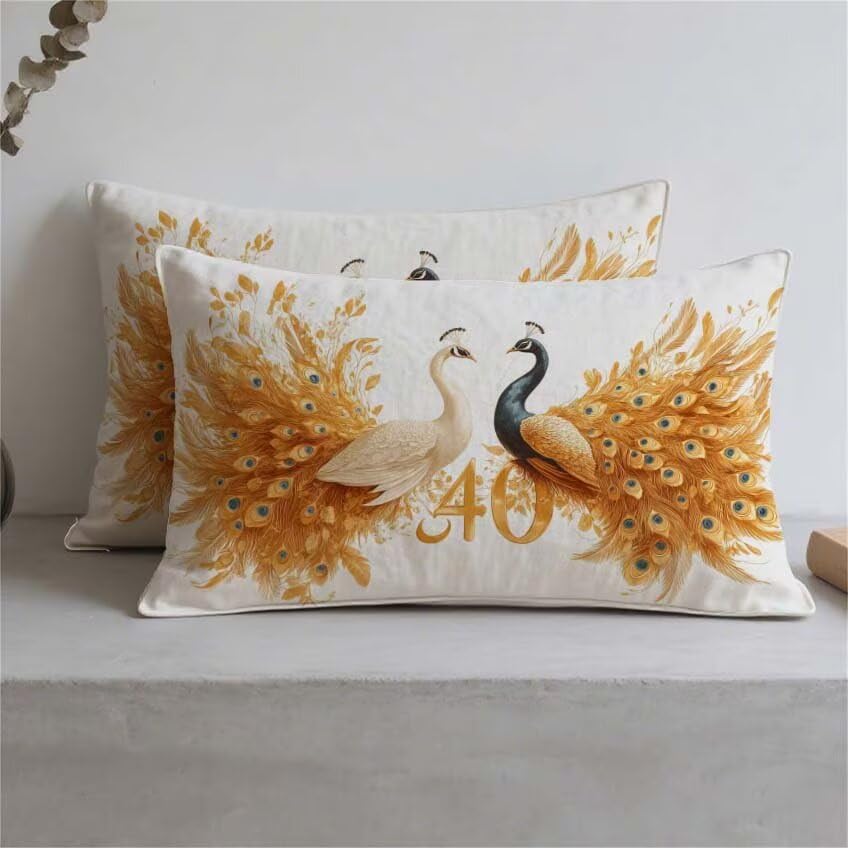Housse de coussin orange brûlée lin imperméable pour décoration maison