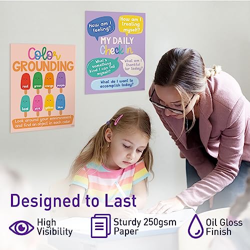 S&O Set of 10 Calming Corner Classroom Feelings Posters - Peaceful Section Poster - Soothing Space Items for Children- Calm Down Room Supplies - Emotion Charts - Relaxing Study Room Decor for Kids - 10PC - Image 4