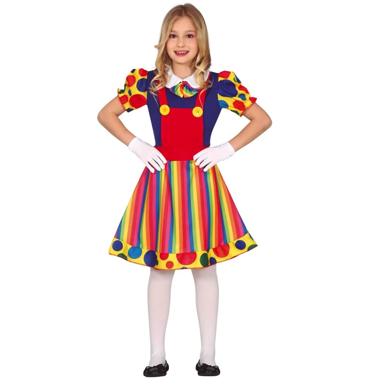FIESTAS GUIRCA Funny Clown Costume for Girls