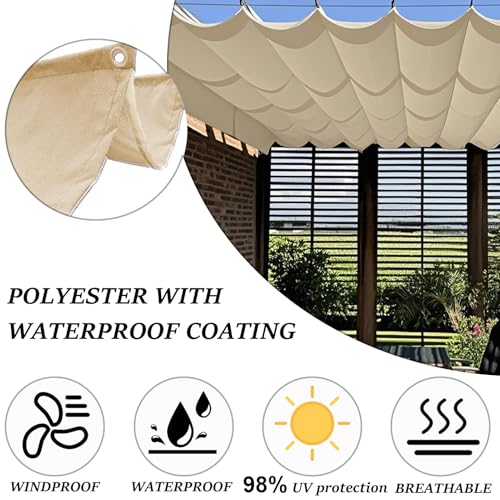 Voile d'ombrage rétractable gris foncé 2x2m imperméable pour terrasse