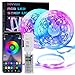 Tiras LED, HOVVIDA 20M Bluetooth Luces de Tiras LED 5050 RGB 12V para Habitación, Controladas por APP, IR Control Remoto y Controlador, 16 Milliones de Colores, 28 Estilos, Modo de Horario